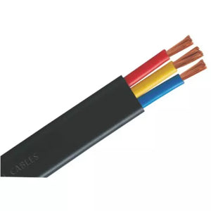 Polycab 25.0 Sqmm 3 Core Copper PVC Insulated Flat Submersible Cable, Length: 100 m