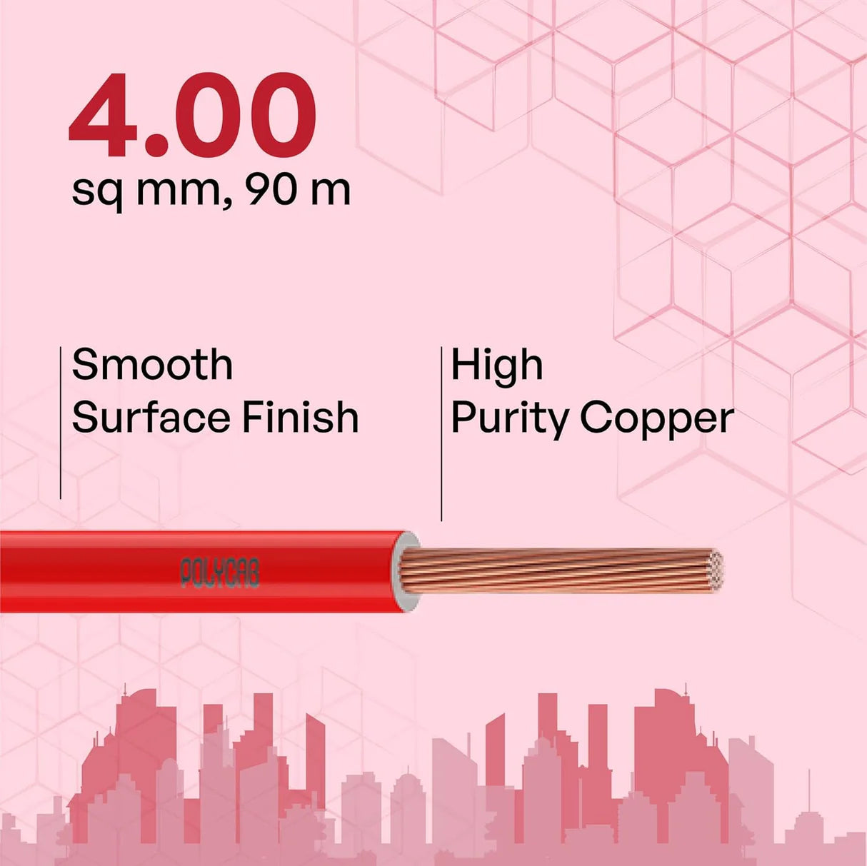 Polycab Optima Plus 4.0 sqmm 90 Meter copper Wire