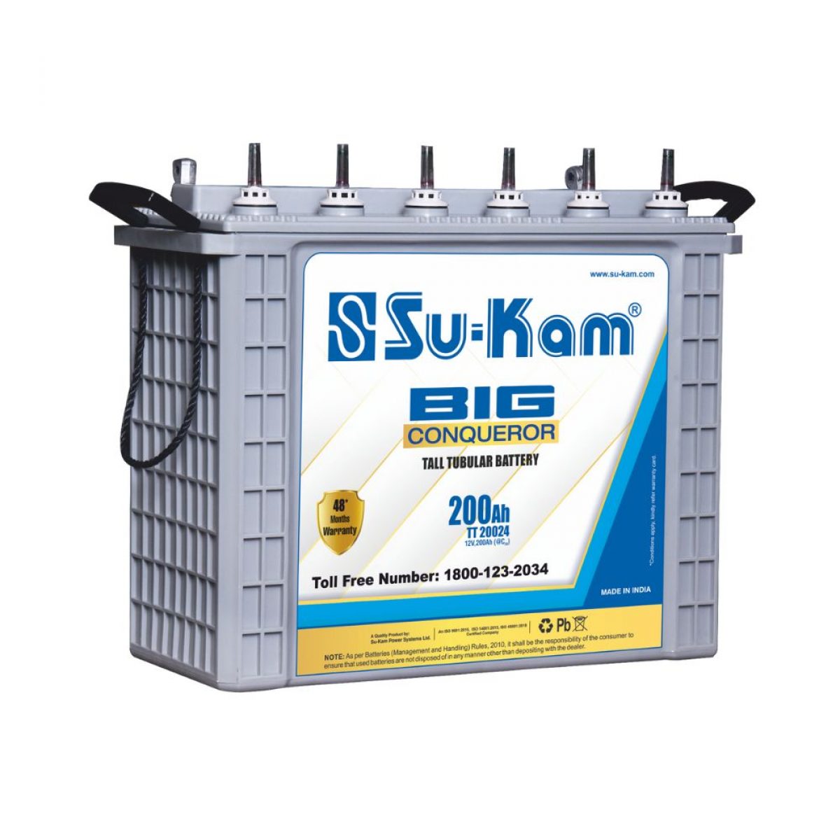 Su-Kam Solar Tubular Batteries