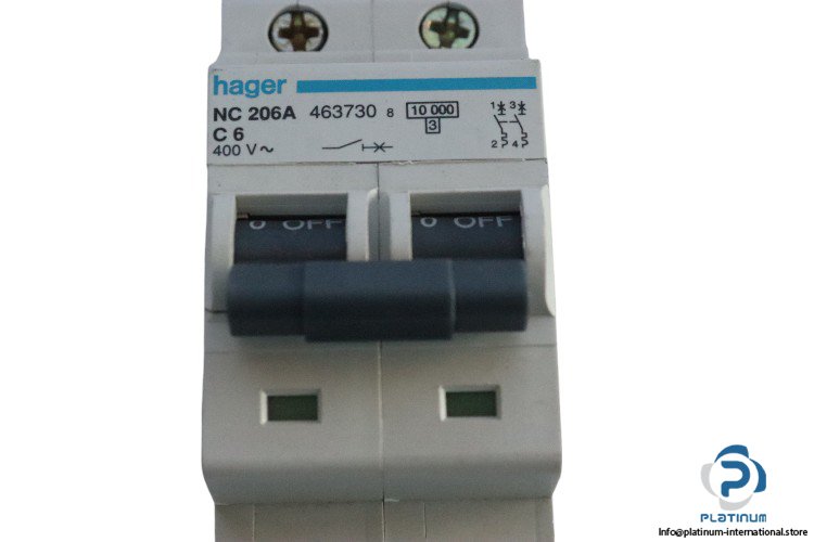 Hager Three Pole C Curve MCB