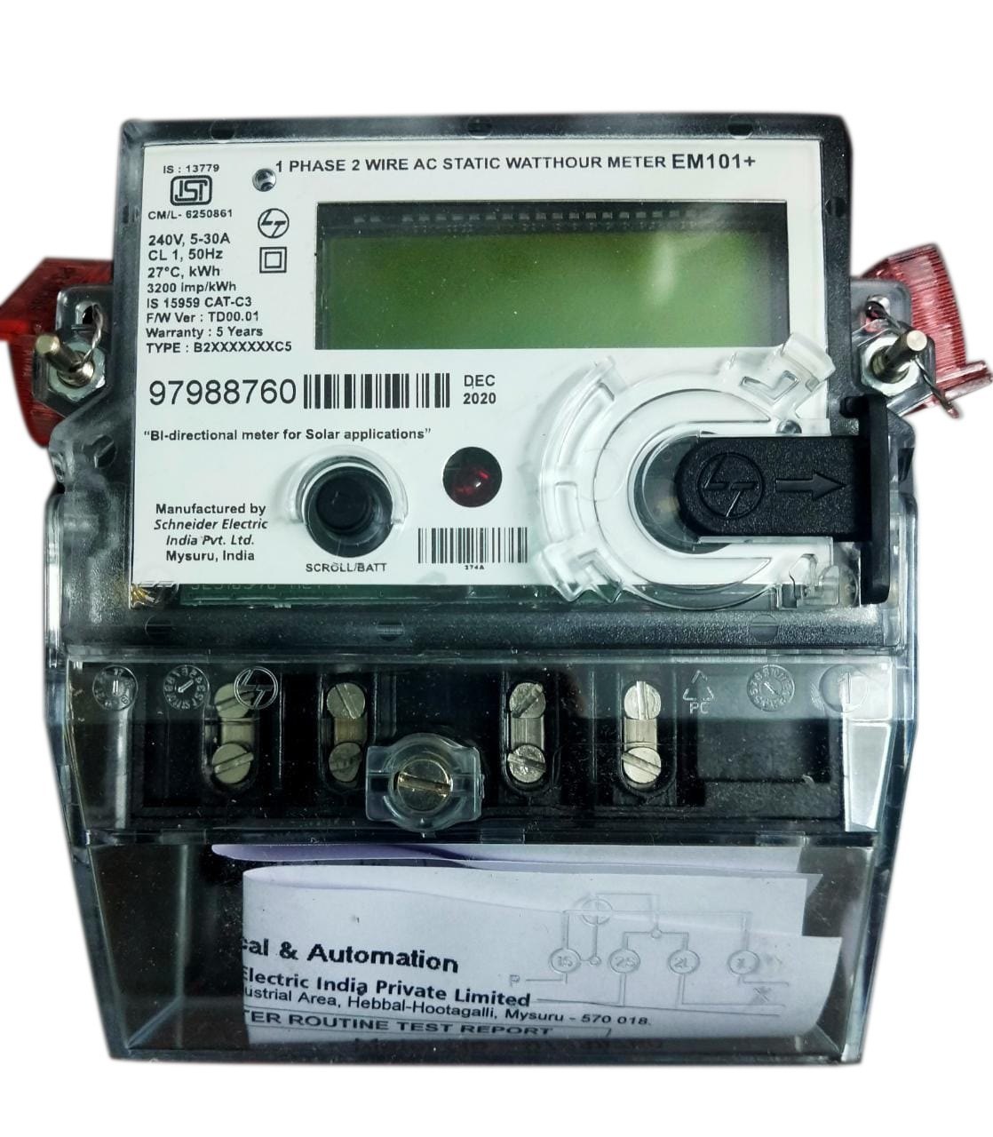 Schneider Single Phase Meter SCH-SI