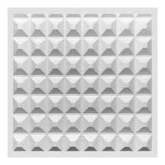 Kayra Decor 19.7x19.7 inch PVC White Concrete 3D Wall Panels, D005 (Pack of 6)