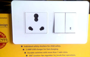 V-Guard Viva 3-Gang Switch