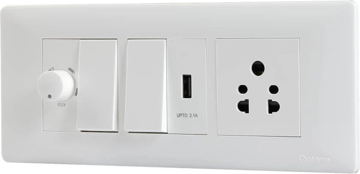 V-Guard Viva 3-Gang Switch