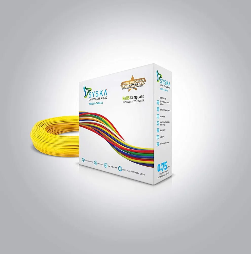 Syska PVC FRLS-0.5 sq mm Cables