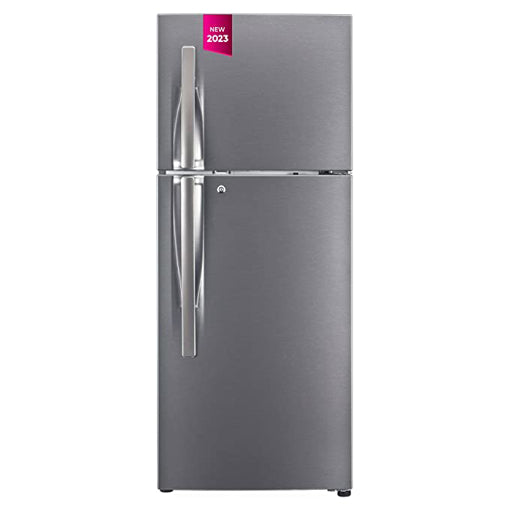 LG 343L Double Door Refrigerator, Wi-Fi Convertible, LG ThinQ™, Door Cooling™, Dazzle Steel Finish, 3 Star