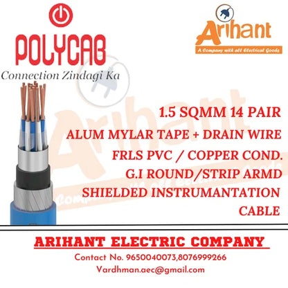 Polycab 2.5 sqmm multi pair Shielded armoured Instrumentation Cable (100 MTR )