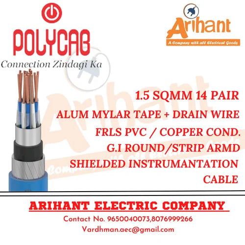 Polycab 2.5 sqmm multi pair Shielded armoured Instrumentation Cable (100 MTR )