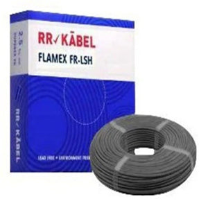 RR Kabel 0.5 Sqmm 6 Core 300V Black Shielded Armoured Cable, Length: 100m