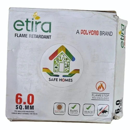 Polycab 6.0 sqmm ETIRA House Wires 90 Meter Copper