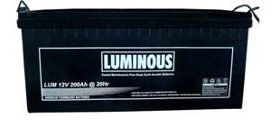 Luminous offers Sealed Maintenance Free (SMF) batteries