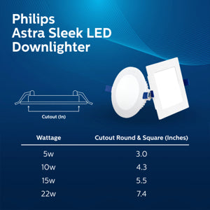 Philips Panel Light 5W  Round / Square