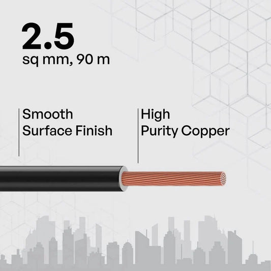 Polycab 2.5 sqmm ETIRA House Wires 90 Meter Copper