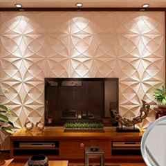 Kayra Decor 19.7x19.7 inch PVC White 3D Wall Panels, D127 (Pack of 12)