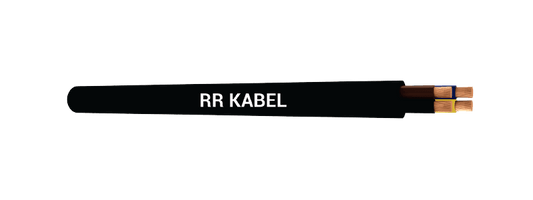 RR Kabel Ratnaflex 0.5 Sqmm 2 Core Black Multicore Cable, Length: 100m