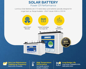 Luminous Solar batteries
