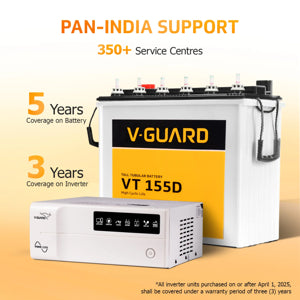 V-Guard Sealed Maintenance Free (SMF) batteries