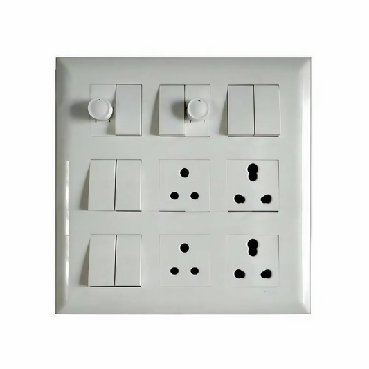 Schneider Electric ZENcelo India 6 Module Surround and Gridplate