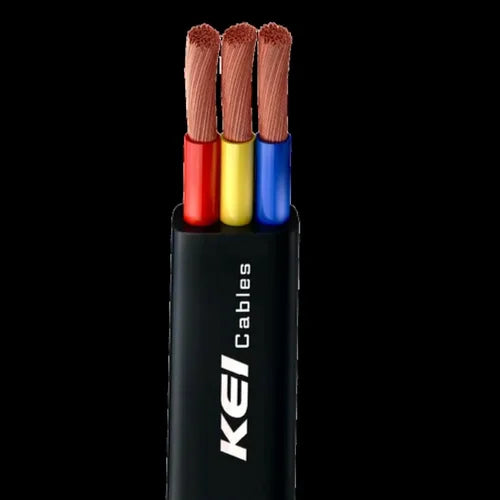 Three Core Flat Flexible Industrial Cable For Submersible Pump Motors, 1100 Voltage Grade 100 METER