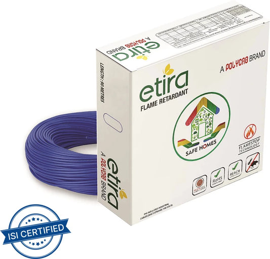 Polycab Etira 0.75 Sqmm 90m Green Single Core FR