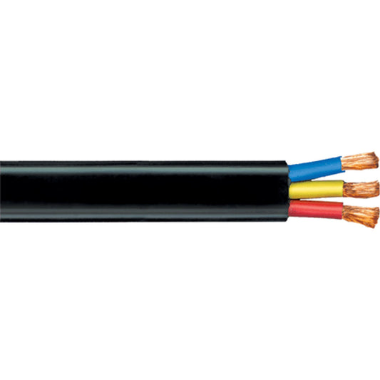Polycab 2.5 Sqmm 3 Core Copper PVC Insulated Flat Submersible Cable, Length: 100 m