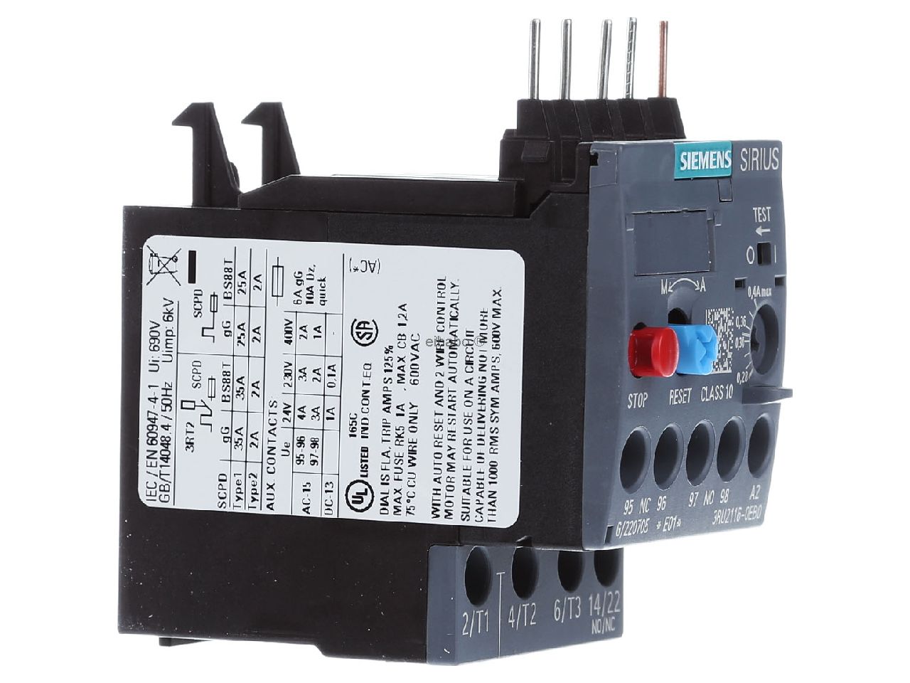 Siemens	Thermal Overload Relay 230V AC